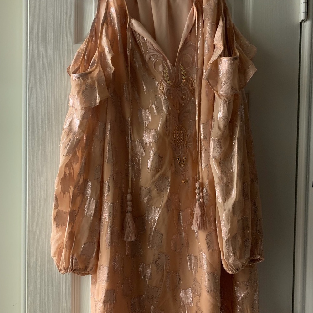 Lilly Pulitzer Marlyse Silk Metallic Palm Tree Clip
Dress Original $298 - Picture 5 of 5